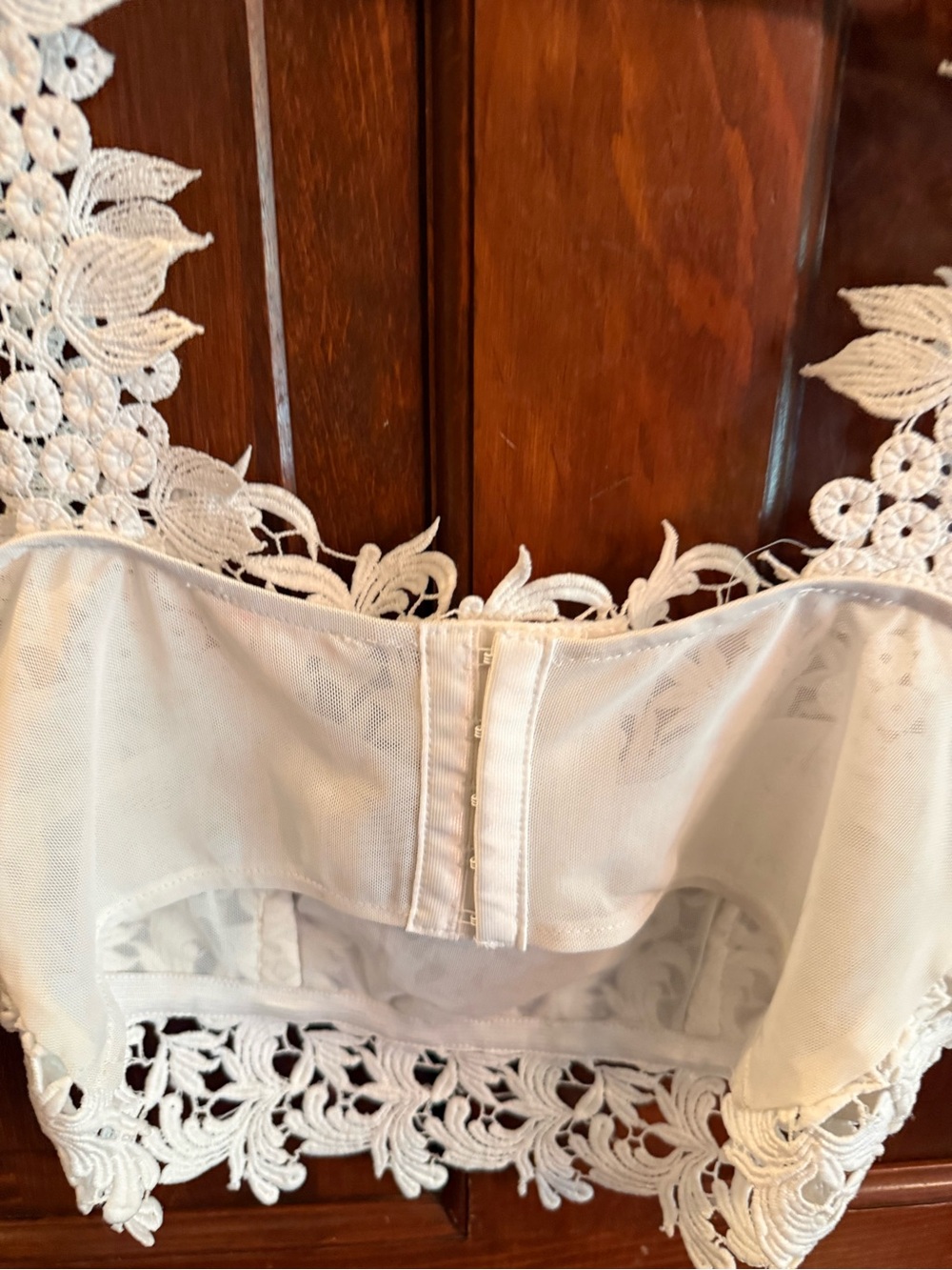 Luxxel White Floral Lace Bralette Crop Top - Picture 2 of 8
